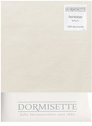 Dormisette Biber Bettlaken zum Auflegen 150x250 cm Farbe: Natur