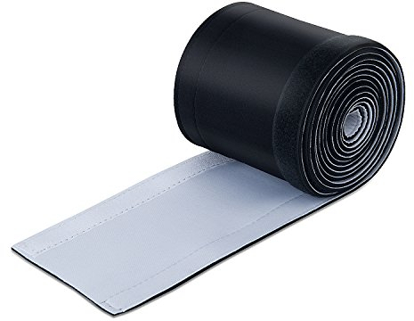 Meersee Gaine Cable Range Cable Bureau, Gaine Electrique 3 Mètres Cable Management en Néoprène, Protege Cable Animaux, Gaine Cable Informatique Blanc/noir, Cache Fil Electrique, Cache Cable tv pour PC