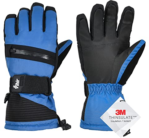 Vihir Winterhandschuhe Skihandschuhe Herren & Damen Thermo Handschuhe, Wasserdichte Touchscreen 3M Thinsulate Warm Fahrradhandschuhe, Eisfischen, Skifahren, Radfahren, Snowboard Winddichte Skihandsche