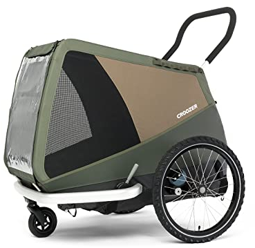 Croozer Unisex – Erwachsene Dog MikkeMoss Green Hundeanhänger, Grün, Einheitsgröße für alle