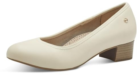 Tamaris Comfort läderpumps liten klack, beige (elfenben), 36 EU, elfenben, 36 EU