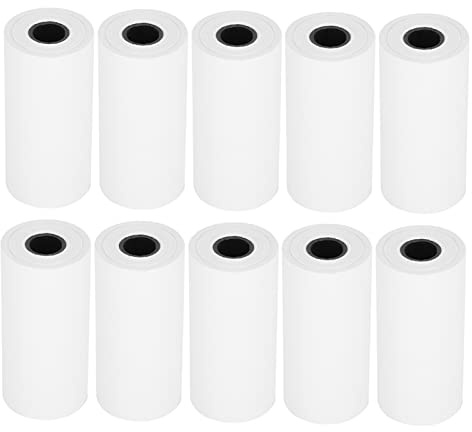 Papier Thermique Transparent pour Mini Imprimante de Poche, 55 mm x 600 mm, Autocollant, Lot de 10 Rouleaux