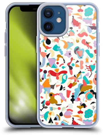 Head Case Designs Officially Licensed Ninola Imaginary Geo Animals White Patterns Gel Case [Military Grade Protection] Compatible with Apple iPhone 12 Mini and Compatible with MagSafe