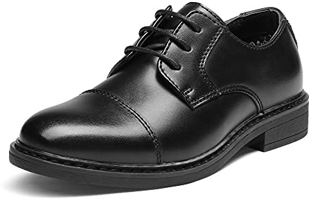 Bruno Marc Kids' School Boy Shoes,Black,2 Big Kid