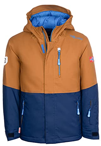 Trollkids Kids Hallingdal Jacket 152, Bronze/Blue