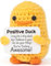 Pocket Hug Positive Ente, Kreative Strickwolle Kleine Enten, Geschenk für Frauen, Glücksbringer Prüfung, Mutmacher Geschenk, Gute Besserung Geschenk, Kleines Geschenk für Freundin Freund