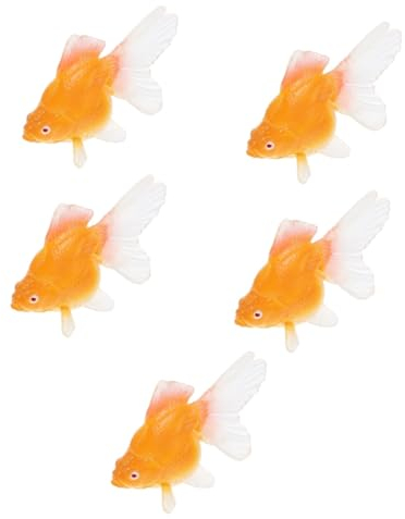 VICASKY 5St Simulation eines Goldfischspielzeugs Mini-Koi-Fischfiguren Puppenhaus Fisch Kinder Kinder Spielzeug Plastikfische für die Inneneinrichtung Mini-Fischstatuen Abs