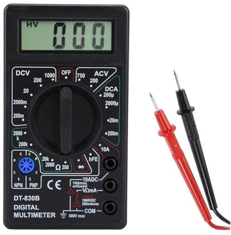 DM850 Digital Multimeter Handheld Voltm*eter LCD Digital Universal Ammeter Tool Portable Voltage Electrical Tester Digital probe transistor ammeter ohm Test ohmmeter probe Digital mosfet voltm*e