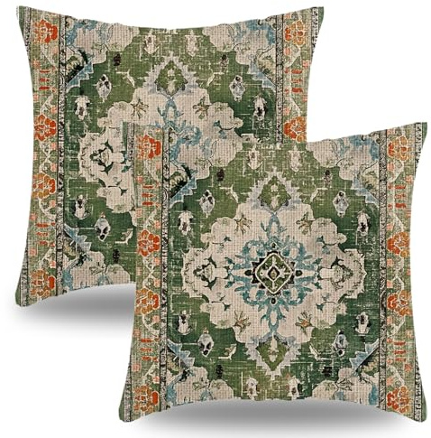 HIQE-FL Fundas de Cojines,2 Piezas Cojines Sofa 45x45cm,Funda Cojín,Exterior Funda de Almohada Cuadrado,para Patio Balcón Jardín Sofá Oficina Hogar Decorativas