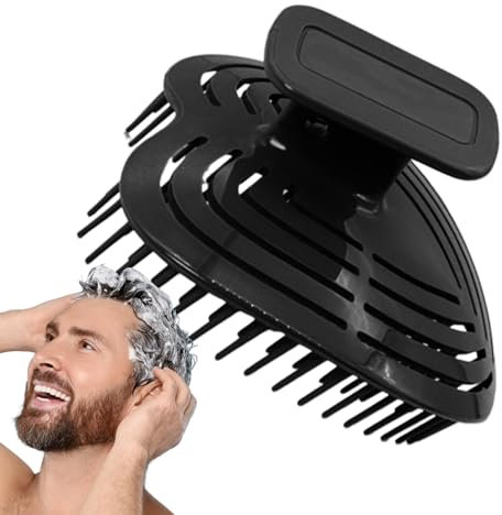 Kustimantu Shampoo Bürste Haarmassagegerät - Haarreinigungsbürste Für Männer Mit Ergonomischem Griff - Pflegekamm Für Kopfhautpflege Unterwegs, Zuhause & Studentenwohnheime