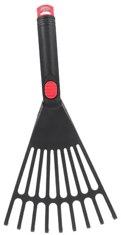 SHINEOFI Rastrillo de Jardín de Plástico Pequeño con Mango Rastrillo para Flores Herramienta de Jardinería Práctica y Segura para Limpiar el Jardín y Quitar Hierbas