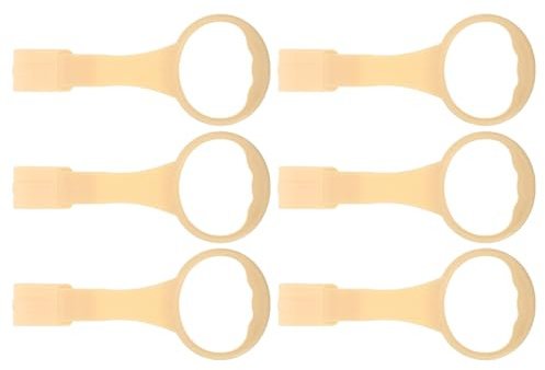 OFFSCH 6 Anelli da Tirare in Plastica Morbida, Maniglie per Box Bordi Arrotondati, Supporto per Primi Passi e Allenamento Motori, Accessori per Lettino e Attività di Gioco in Casa