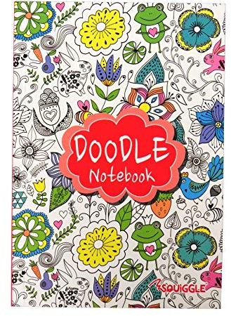 Martello Squiggle A5 Doodle Colouring Notebook Notepad 96 Lined Pages X1 Book