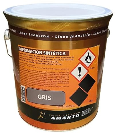 Imprimacion anticorrosiva sintetica para metal, acero o madera (1 Kg., Gris)