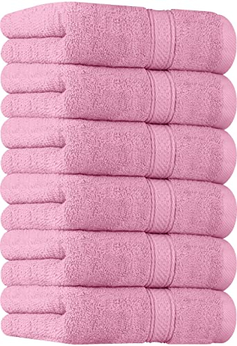 Utopia Towels - Handtücher Set aus Baumwolle - 100% Baumwolle ultraweich und sehr saugfähig, 41x71 cm - 6er Pack (Rosa)