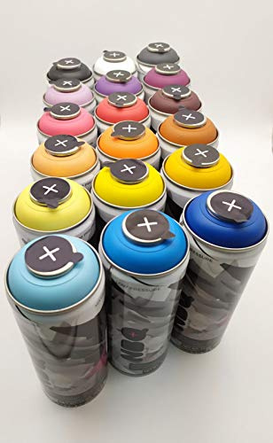 NBQ Pro Mate Pintura en Aerosol de Baja Presión 400 ml para Graffiti Street Art Mural Colores Populares (18)