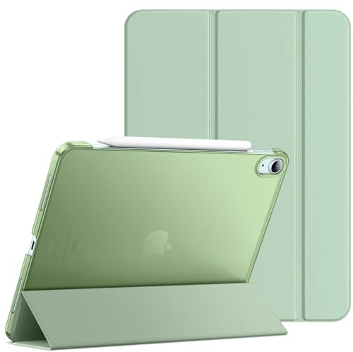 JETech Funda Solo para iPad Air 11 Pulgadas M4/M3/M2 (2026/2025/2024), iPad Air 5.a/4.a (2022/2020 Modelo, 10,9 Pulgadas), Soporte Delgado con Respaldo Rígido Carcasa (Verde Matcha)