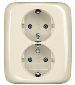 BUSCH-JAEGER SCHUKO 202 EUJ-212 - Presa doppia, copertura completa