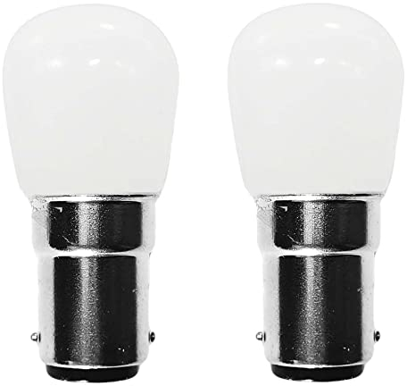JQslight Lampadina LED da 2 W Ba15d, bianco freddo, 6000 K, SBC B15, piccola baionetta ba15d, ricambio per lampadina alogena da 15 W, AC200-240 V, filamento BA15D, per macchina da cucire, lampadari,