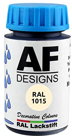 Alex Flittner Designs Pennarello Vernice RAL 1015 Lucido 50 ml per Legno, Metallo, Mobili, Bagno - Ritocco e Riparazione