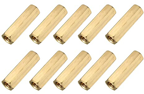 PATIKIL M4x20 Ottone Spaziatore, 25pz Femmina-Femmina Esagonale PCB Scheda madre Distanziale per FPV Drone Quadrottero, Computer & Circuito Scheda