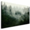 Muralo Leinwandbilder Natur Wald Bäume Nebel Landschaft Canvas Wandbild Kunstdruck Schlafzimmer Wohnzimmer Wanddekoration Br. 120cm x Hö. 80cm