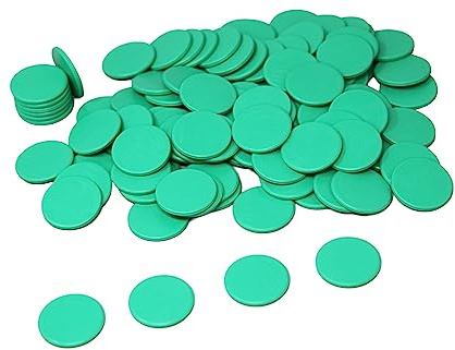 Spelmarker grön (100 st) av RE-Plastic® | Räknebrickor Marker Markeringsbrickor ø 25 mm