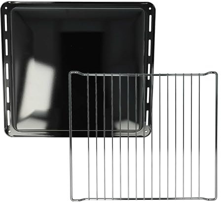 vhbw 1x Backblech, 1x Gitterrost (2-tlg. Set) kompatibel mit AEG 40095VD, 41005VD, 41035VD, 47035VD, 47055VD Backöfen - 42,2 x 37 x 4 cm