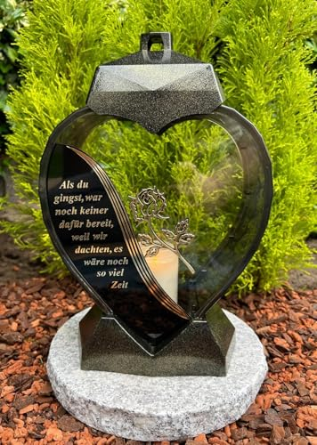 Lanterna funeraria 33 cm H. candela funeraria candela funebre lampada giardino lanterna oro effetto glitter