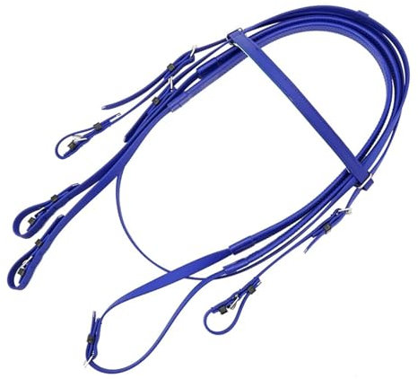 XIEweiZHI Zügel Pferd Geschirrzubehör, Pferdezügel, Wasser, rutschfeste Zügel, Speed-Wasserzügel, Pferdehalfter, Sattelzubehör(Blue)