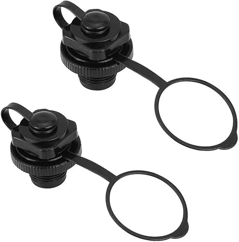 Lujchicy Inflatable Boat Air Valve,22mm Diameter Holes Inflatable Boat Spiral Air Plugs One-Way Inflation Replacement Screw Replacement for Inflatable Raft Boat Kayak 2PCS