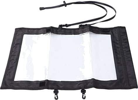 HERCHR Estuche Impermeable para mapas, 45,5x29,9 cm/17,9x11,8 Pulgadas, Bolsa Plegable Transparente para Almacenamiento de mapas con cordón para Senderismo al Aire Libre, Viajes de