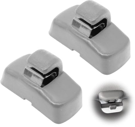 QEXUJOW Enganches para viseras parasol,Dos clips resistentes para parasol de coche, ganchos de soporte para parasol de coche, tipo clip de repuesto