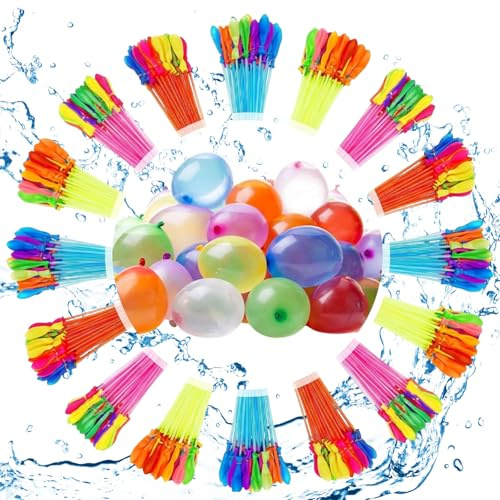 Water Balloons, Quick Fill Self Sealing Water Balloons, 592PCS Water Bombs Set for Outdoor Water Games and Family Gatherings, Ideal for Pool Parties and Garden Activities