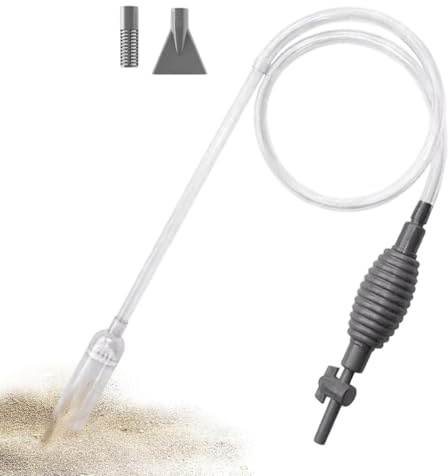 lugreat Aspirateur d'aquarium, changeur d'eau à main , kit de nettoyage d'aquarium, pour l'eau, Betta, tortue, sable, substrat, rocheuses, décorations de grotte, algues, sable de pêche