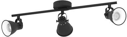 EGLO Deckenlampa Seras 1, 3-flammig, Industrial, Klassisk, Takspot i stål