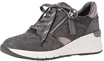 Tamaris Damen 1-1-23702-09 Sneakers, Pearl Satin, 38 EU