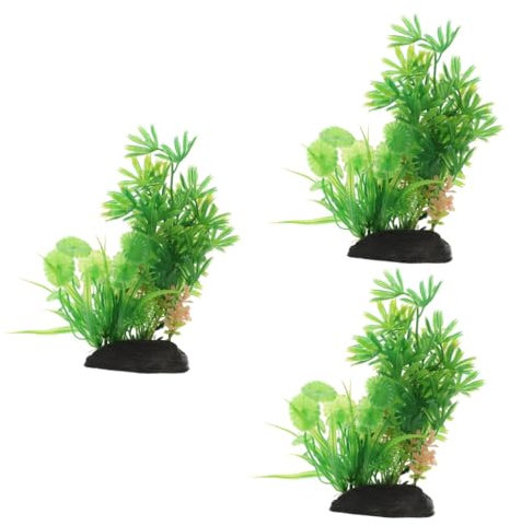 BESPORTBLE 3pcs Fish Tank Plant Decor Artificial Aquarium Plants Fish Tank Supplies