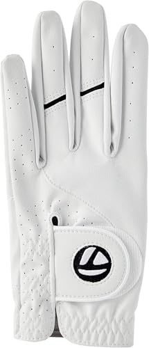 TaylorMade Men's Stratus Tech Golf Glove, White, Medium/Large (Pack of 5)