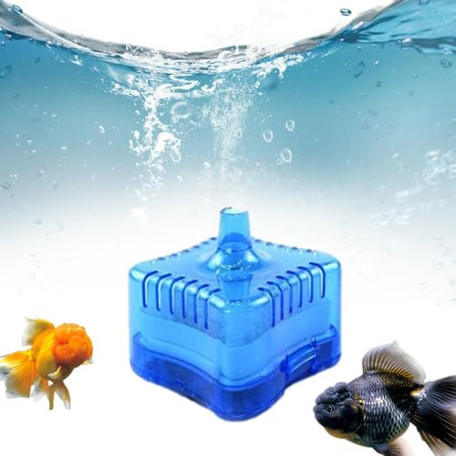 Nedsänkbart akvariefilter, kraftfullt litet akvariefilter viskande luftpump, akvarium tillbehör för vattencirkulation, saltvatten och sötvatten