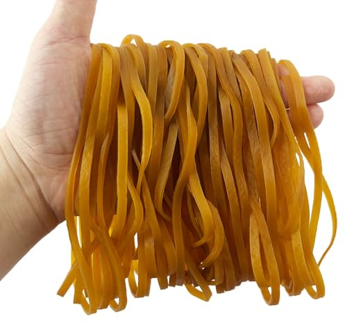100 PCS Large Elastic Bands - Large Rubber Elastic Bands - Strong Thick Elastic Rubber Bands Set for Home School Office Bank Supplies File - Strong Stationary Stretchable Bands