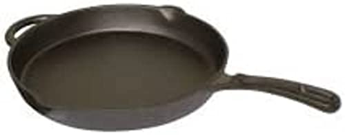 Samuel Groves Large Cast Iron Skillet Sizzler Pre-Seasoned Long Life 12 (30cm) Steak Pan