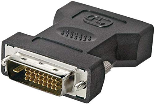 PremiumCord DVI-adapter, DVI-I (24 + 5) uttag på DVI-D (24 + 1) uttag, digital ljud/video signal, färg svart