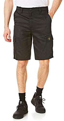 Iron Mountain IMSHO226 Herren Multi Pocket Klassische Cargo Arbeitskleidung Arbeitssicherheit Kurze Hose,Schwarz,32W