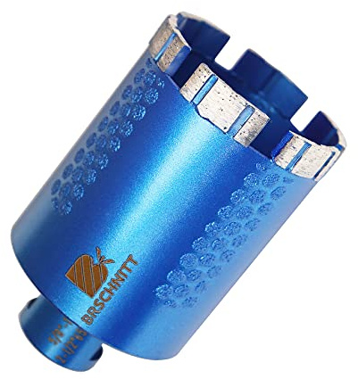 Diamond Core Drill Bit,BRSCHNITT 2-1/2 Inch Laser Welded Diamond Hole Saw with 5/8-11 Thread for Granite Marble Solid Block Stone Reinforced Concrete,Dry or Wet Drilling (65mm)