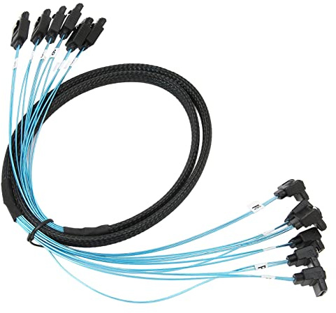 Câble de Données SATA III 6 Gbps, Câble de Données Femelle Droit à Angle Droit 7 Broches Femelle avec Loquet de Verrouillage, pour SSD(1m / 3.3ft)