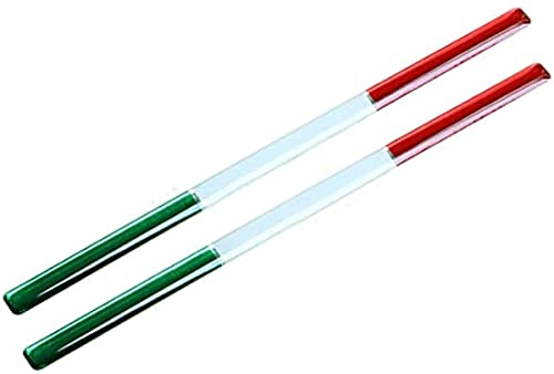 2 x dünne Lange 14.5mm*0.9mm Italien Flaggen Aufkleber Biegbar Emblem Abzeichen Italienische Flagge für italienisches Auto, Fahrrad, LKW
