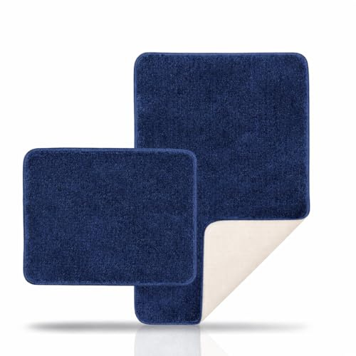 Sentidos Badteppich 2 teilig Set 50 x 80 cm + 40 x 50 cm Badvorleger badezimmerteppich badeteppich Wasserabsorbierend badematte badezimmermatte für Toilette Dusche 2 teilig Badmatten