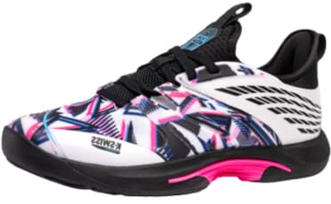 K-Swiss Performance Speedtrac Padel Tennis Shoe, Vit/Svart/Neon PINK, 46 EU, Vit svart neonrosa, 46 EU