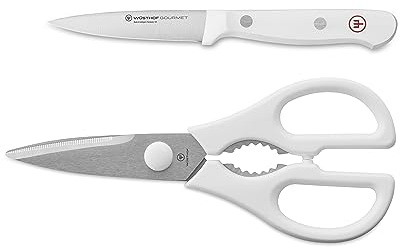 WÜSTHOF Gourmet White 2-Piece Paring and Shear Set